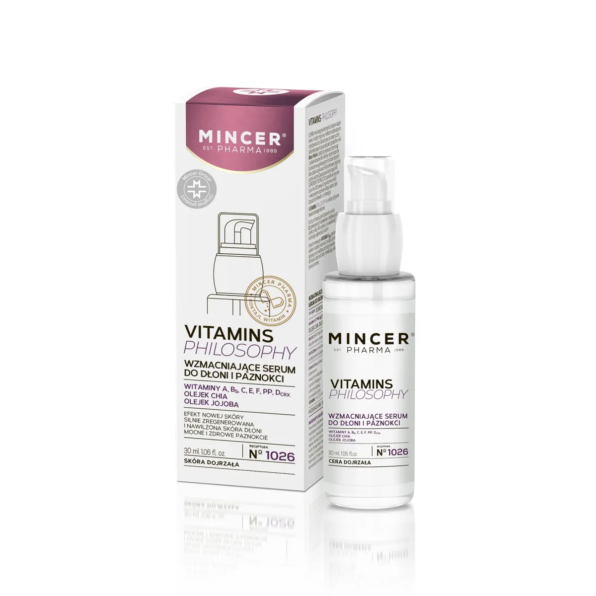 MINCER PHARMA VITAMINS PHILOSOPHY SEERUM KÄTELE 30ML - Изображение товара