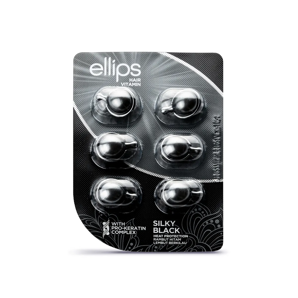 ELLIPS SILKY BLACK JUUKSEVITAMIINID PEALEMÄÄRITAVAD 1ML N6