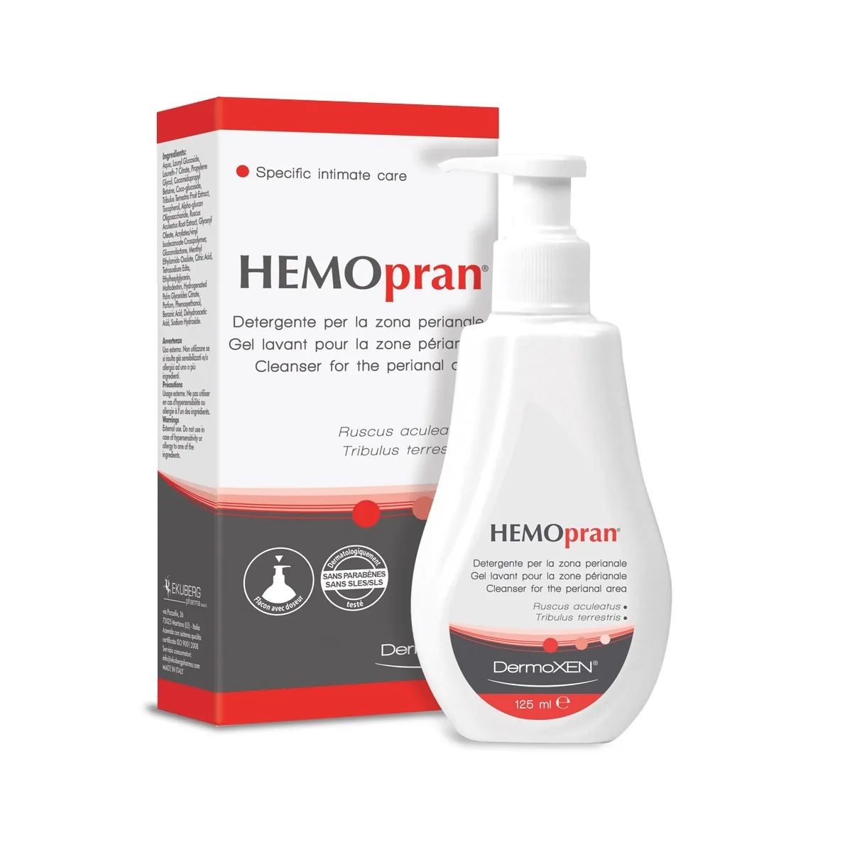 DERMOXEN HEMOPRAN PERIANAALPIIRKONNA PUHASTUSGEEL 125ML - Изображение товара