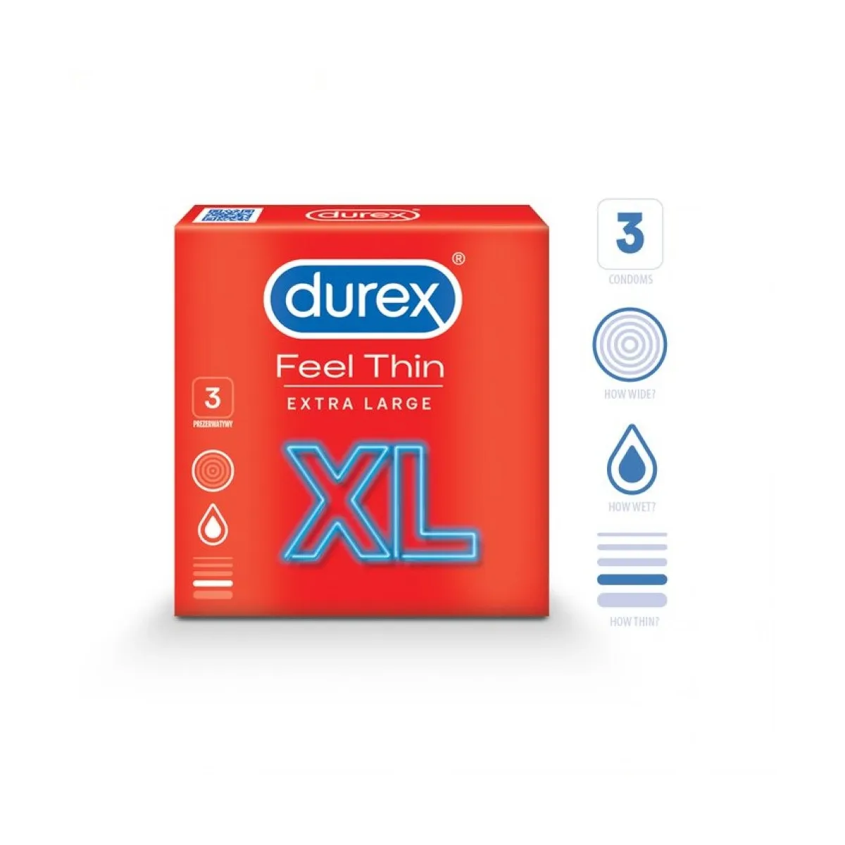 DUREX KONDOOMID FEEL THIN XL N3 - Изображение товара