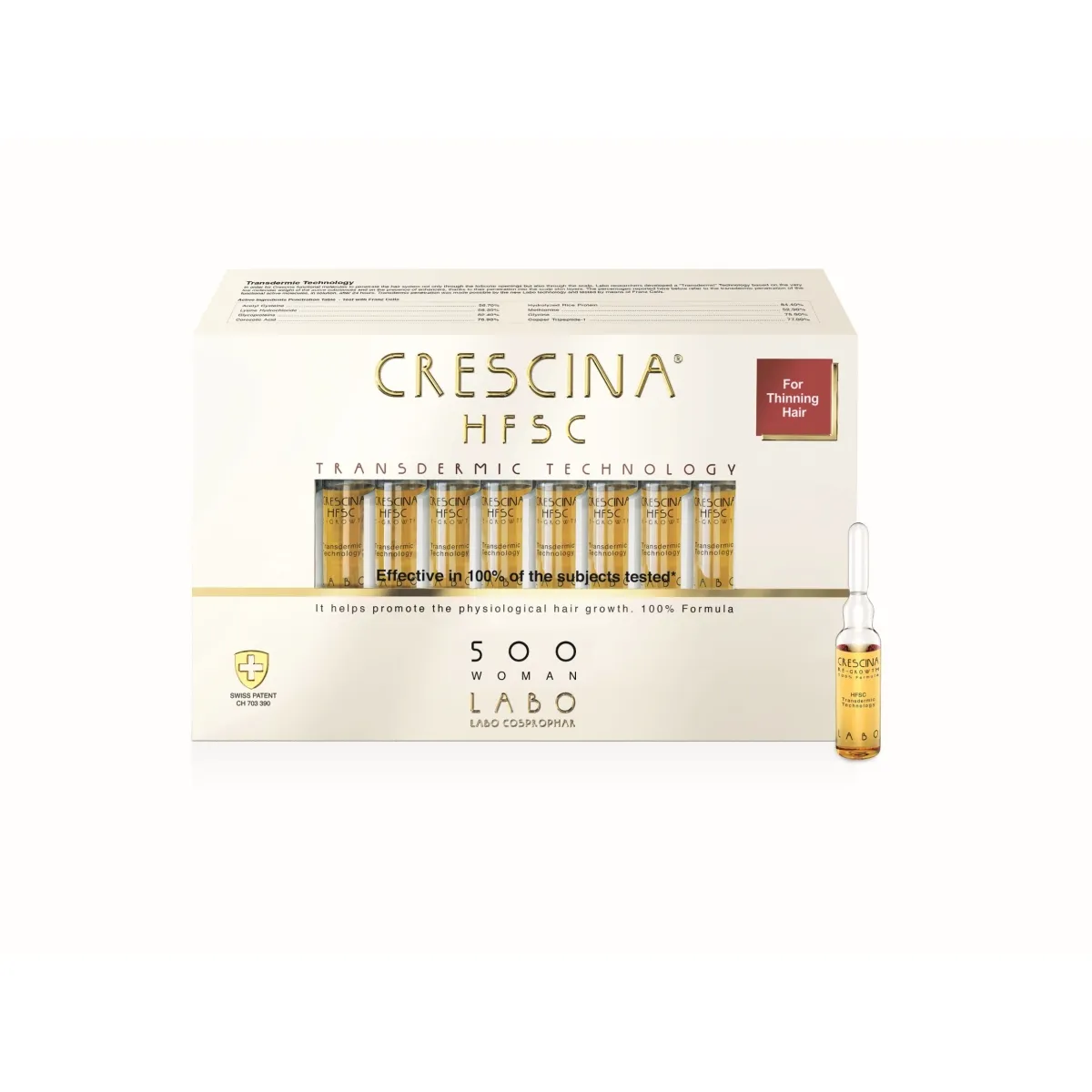 CRESCINA TRANSDERMIC 500 AMPULLID NAISTELE 3,5ML N20