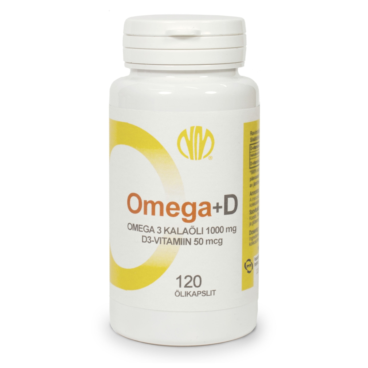 OMEGA-3 1000MG+ VITAMIIN D3 50MCG KAPSLID N120 - Product Image