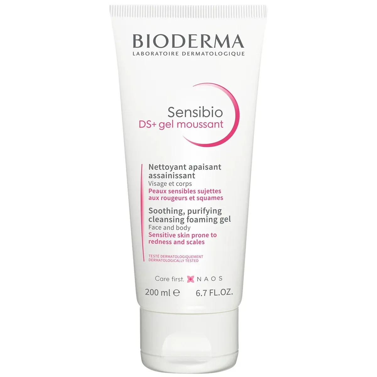 BIODERMA SENSIBIO DS+ PUHASTUSGEEL PUNETAVALE NAHALE 200ML