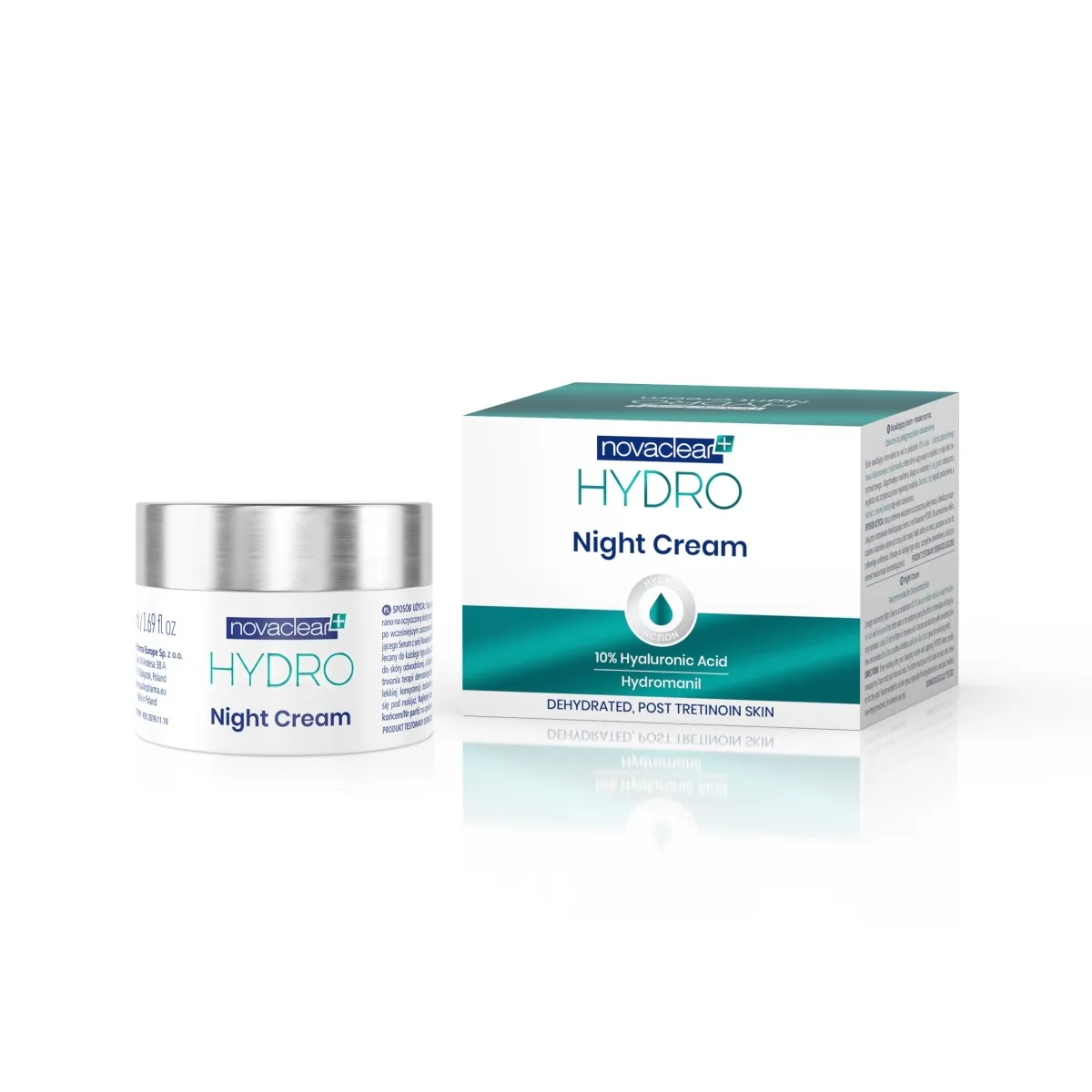 NOVACLEAR HYDRO ÖÖKREEM HÜALUROONHAPPEGA 50ML