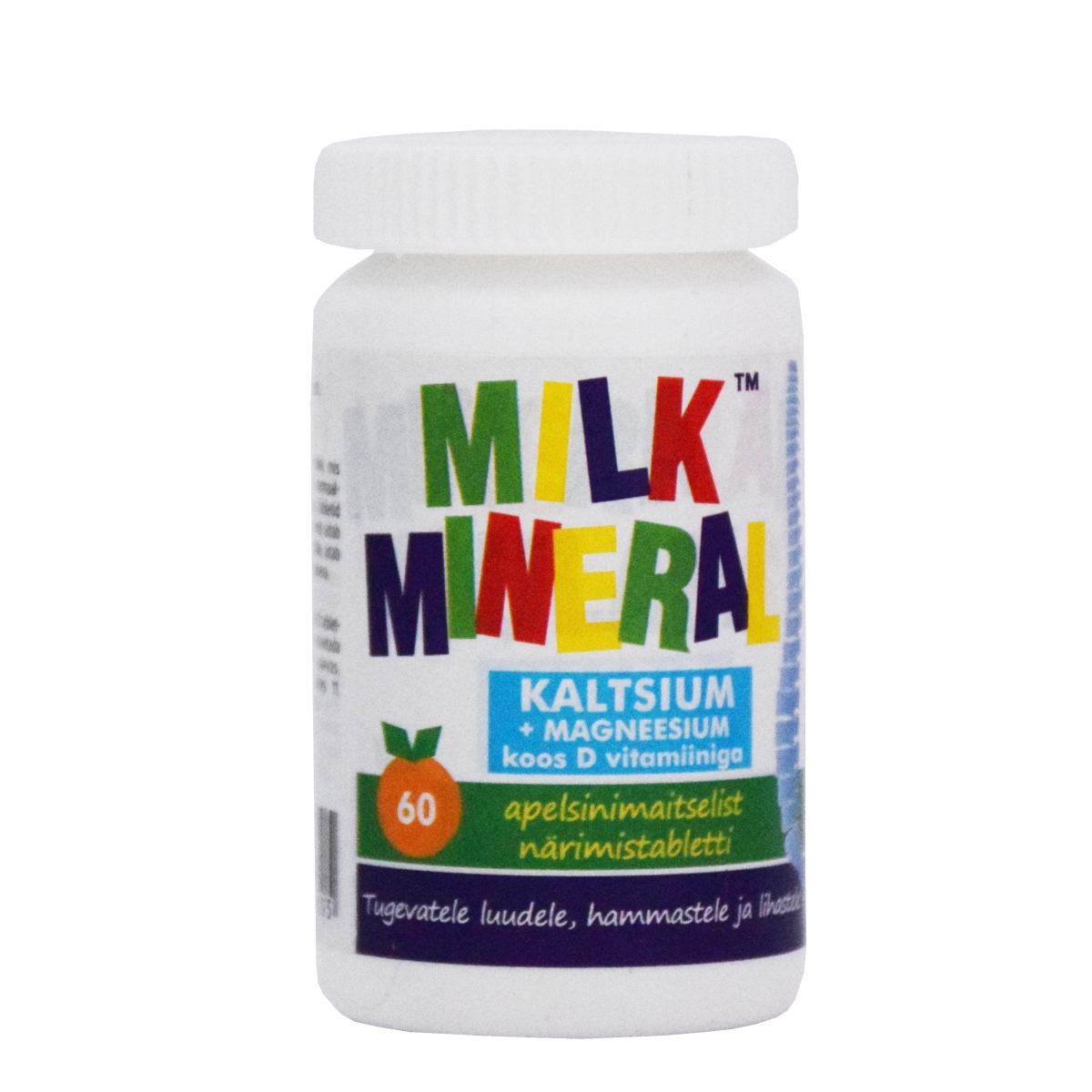 NEW NORDIC MILK MINERAL (CA+MG) TBL N60 APELSINIMAITSELISED - Product Image