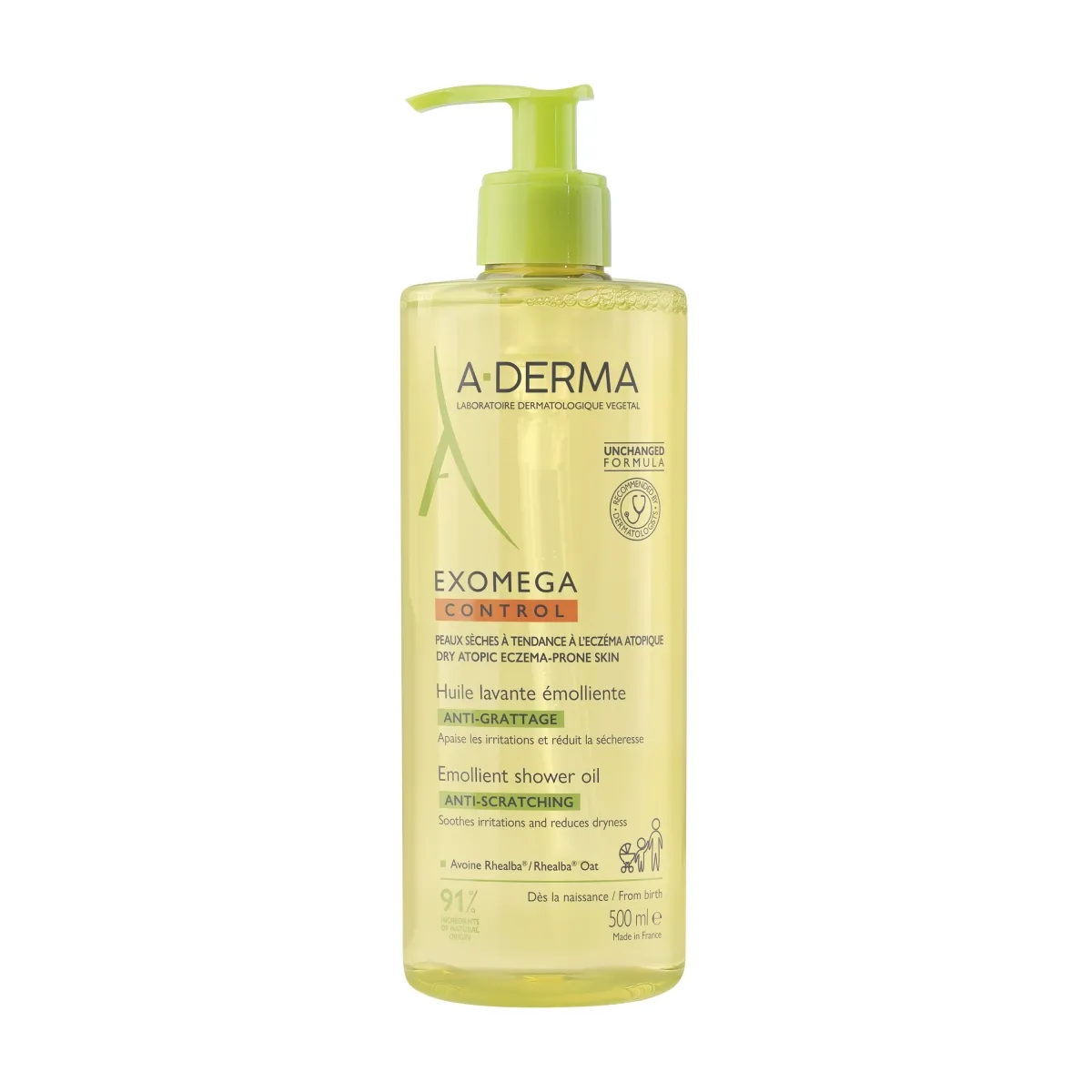 A-DERMA EXOMEGA CONTROL DUSHIÕLI ATOOPILISELE NAHALE 500ML UUS