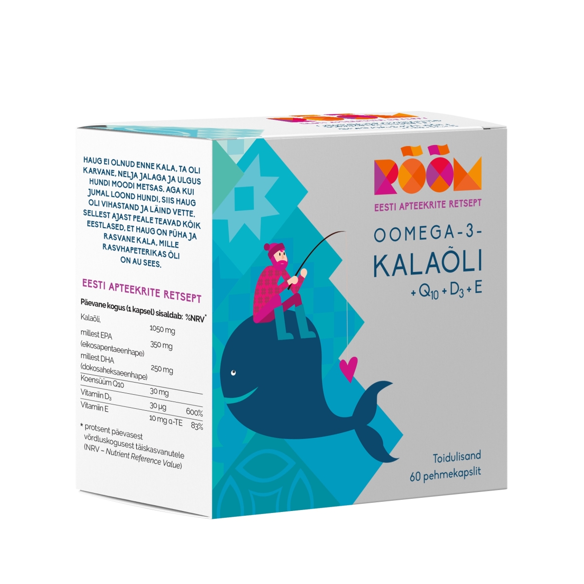 RÕÕM OOMEGA-3-KALAÕLI + Q10 + D3 + E KAPSLID N60 - Product Image