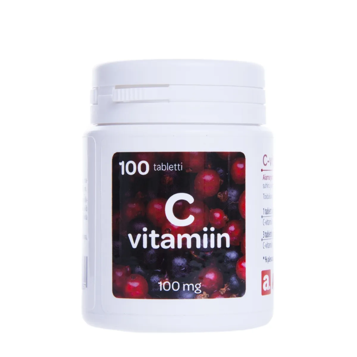 A. C VITAMIIN 100MG NÄRIMISTBL N100 AIAMARJAMAITSELINE - Изображение товара