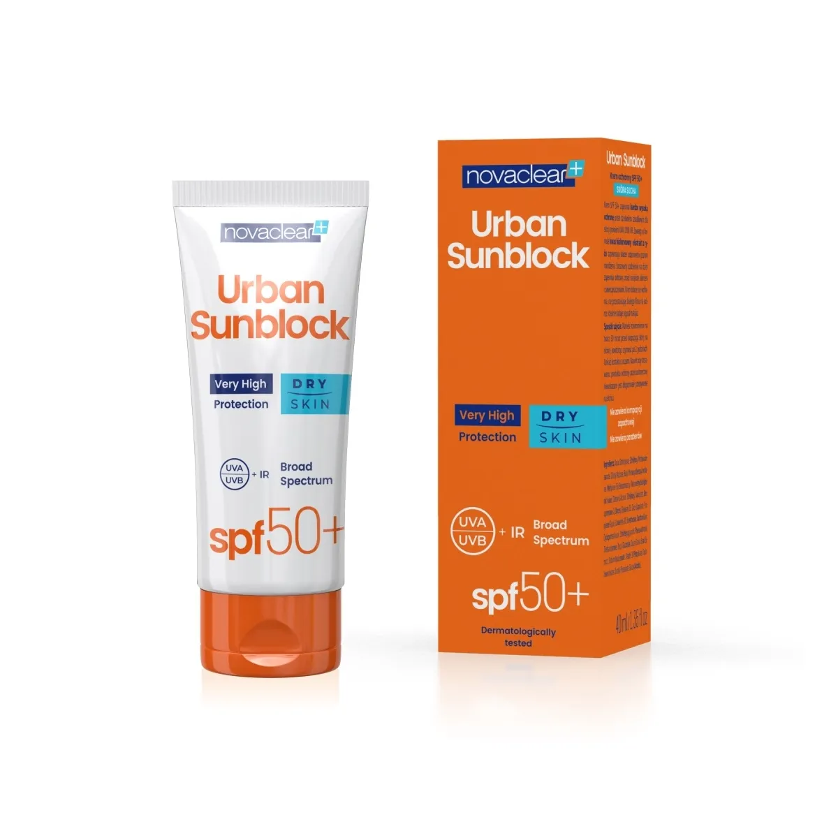 NOVACLEAR PÄIKESEKAITSE URBAN SPF50+, KUIV NAHK 40ML