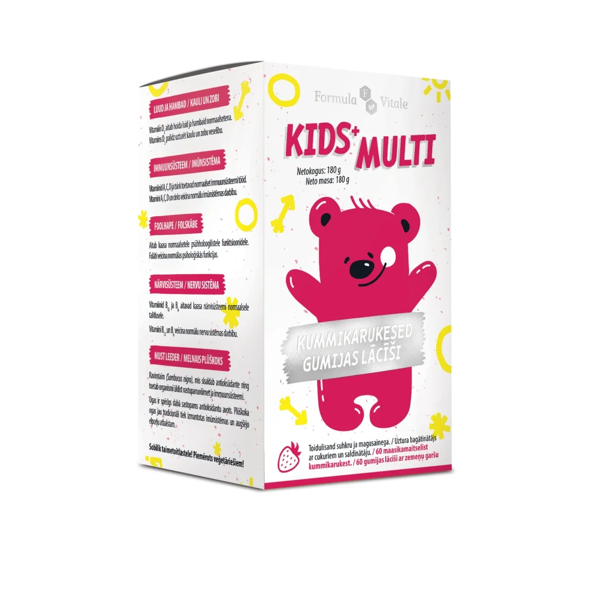 FORMULA VITALE KIDS+ MULTI KUMMIKARUKESED N60 VANA - Изображение товара