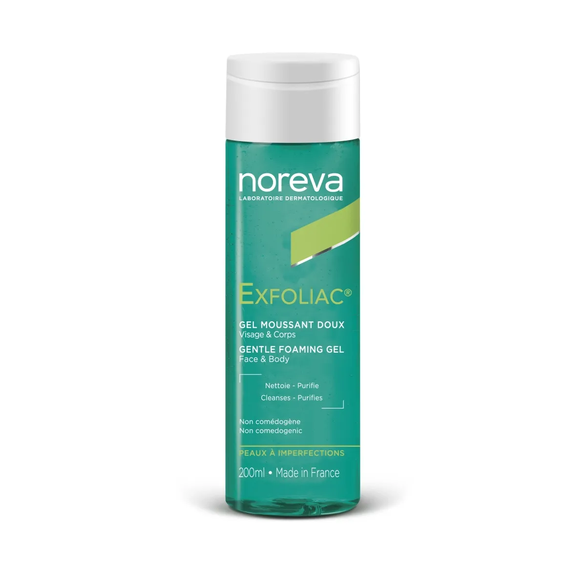 NOREVA EXFOLIAC PUHASTUSGEEL INTENSIIVNE AKNELINE NAHK 200ML - Изображение товара