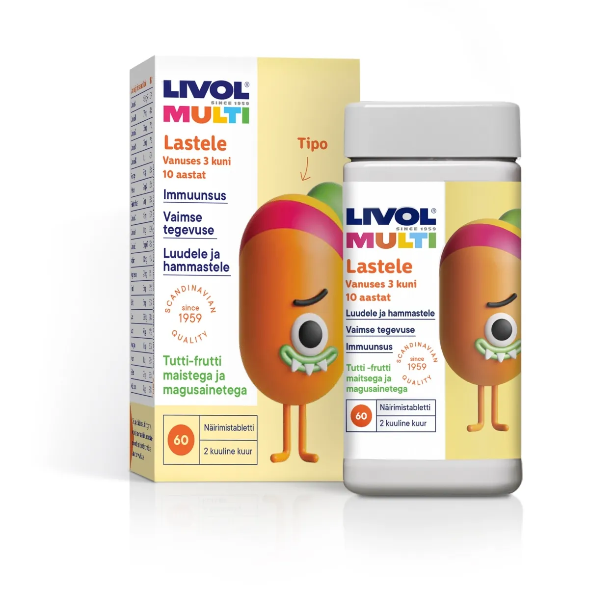 LIVOL MULTI LASTELE TUTTI FRUTTI NÄRIMISTBL N60 - Изображение товара