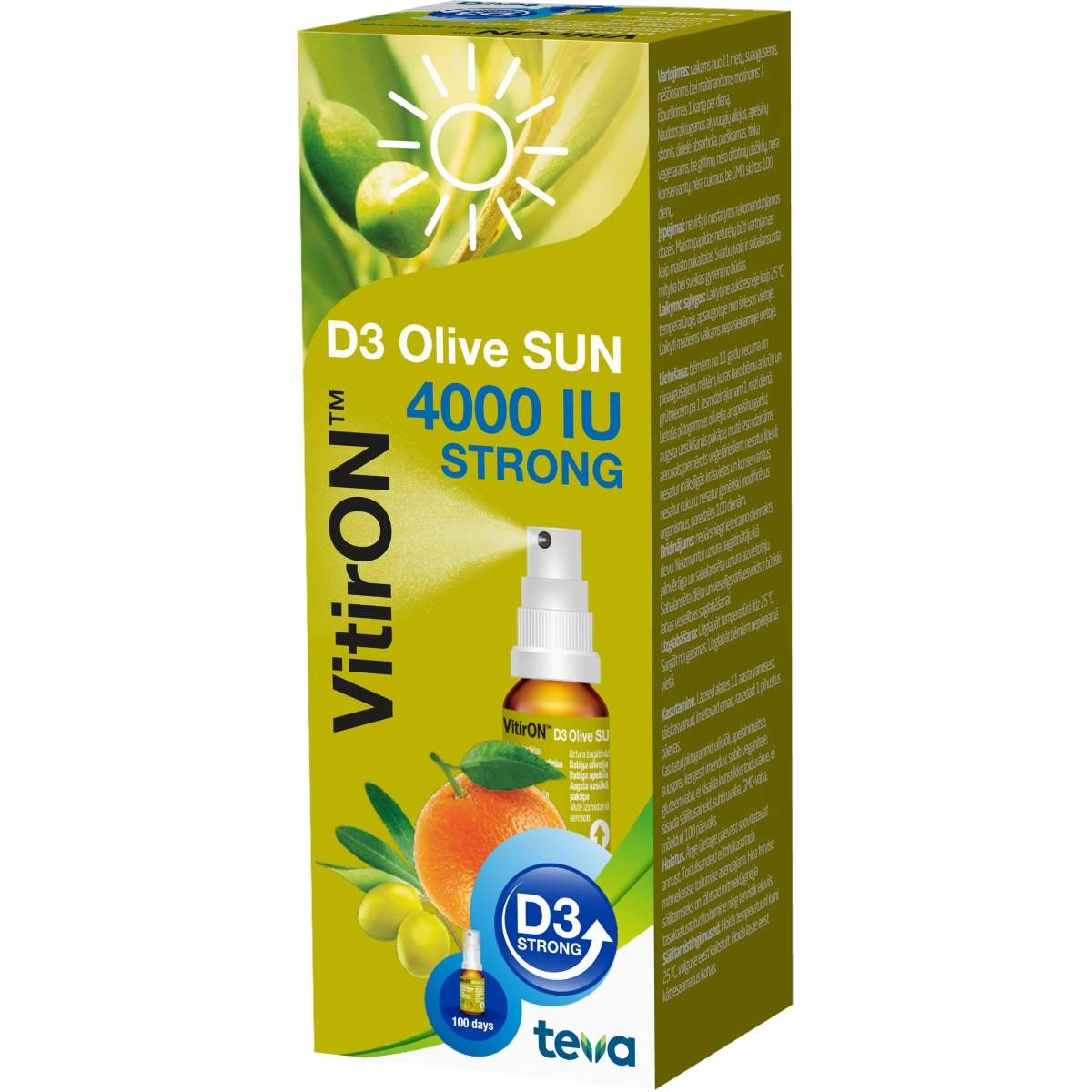 VITIRON D3 OLIVE SUN SPREI 4000IU 10ML