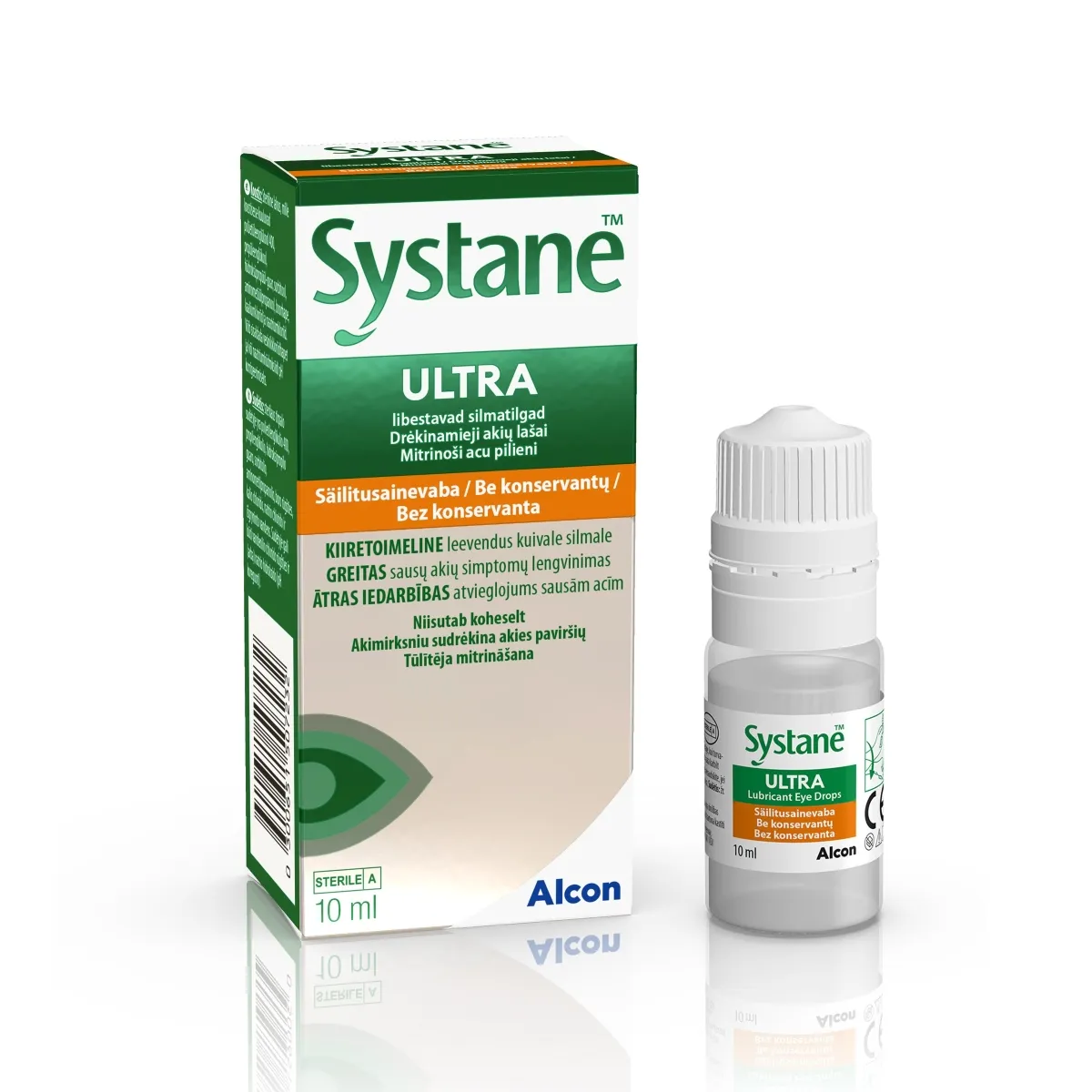 SYSTANE ULTRA NIISUTAVAD SÄILITUSAINETA SILMATILGAD 10ML - Product Image