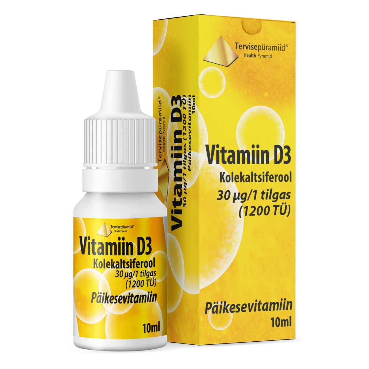 TERVISEPÜRAMIID VIT. D3 TILGAD 30MCG/TILGAS 10ML