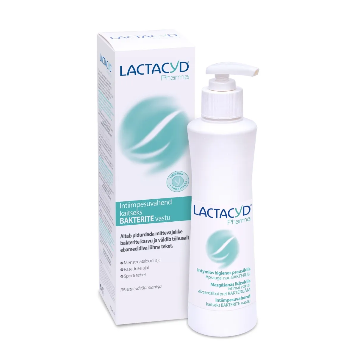 LACTACYD PHARMA INTIIMPESUVAHEND KAITSE BAKTERITE VASTU 250ML