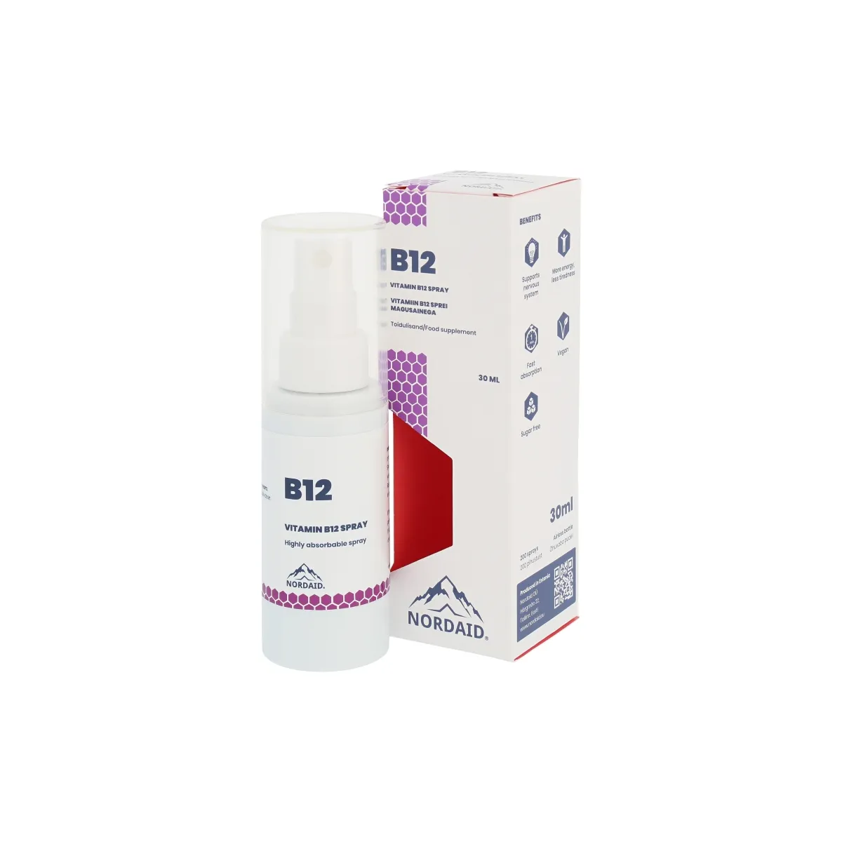 NORDAID B12 VITAMIN ORAL SPRAY 30ML - Изображение товара