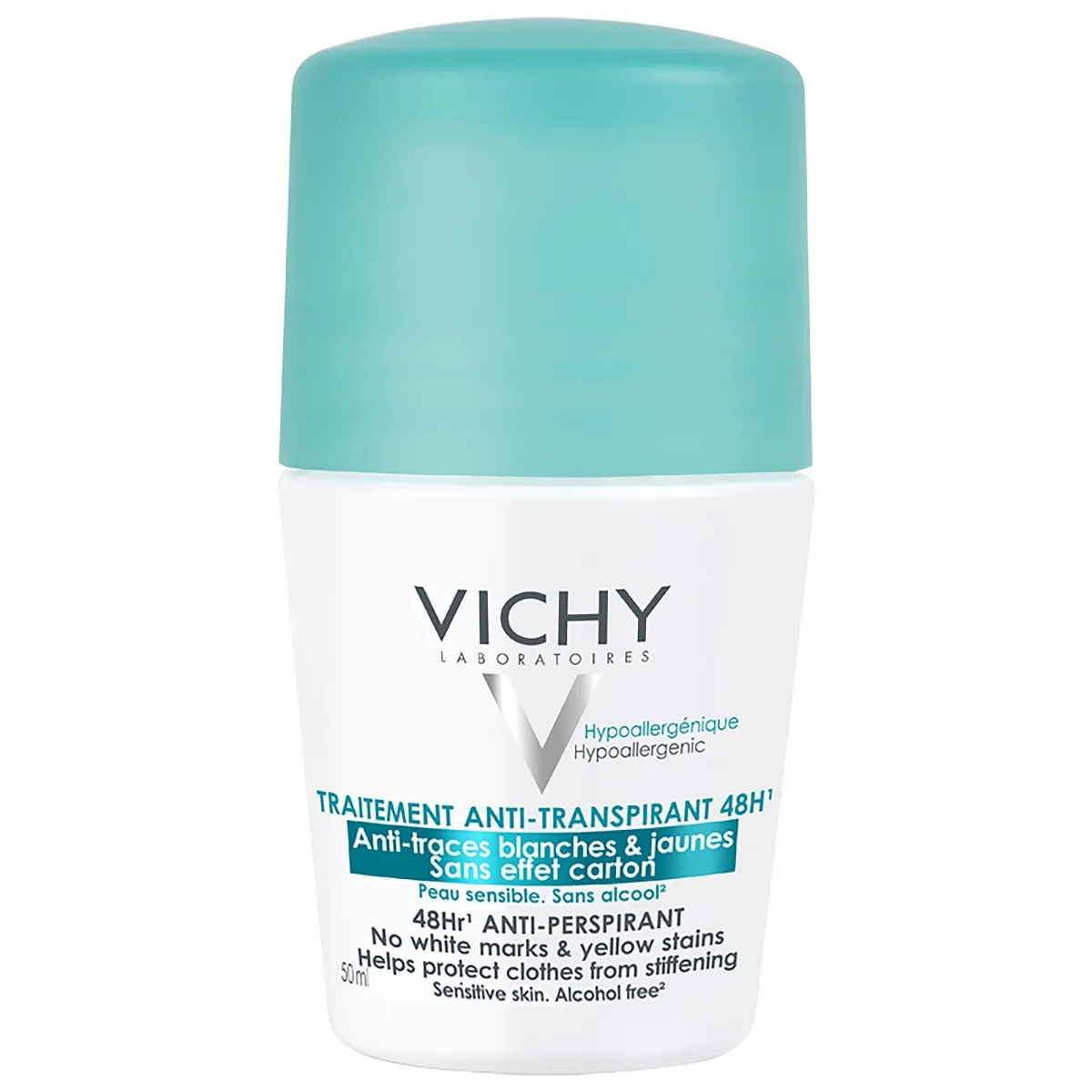 VICHY ANTIPERSPIRANT ROLL-ON 48H ANTITRACE 50ML - Изображение товара