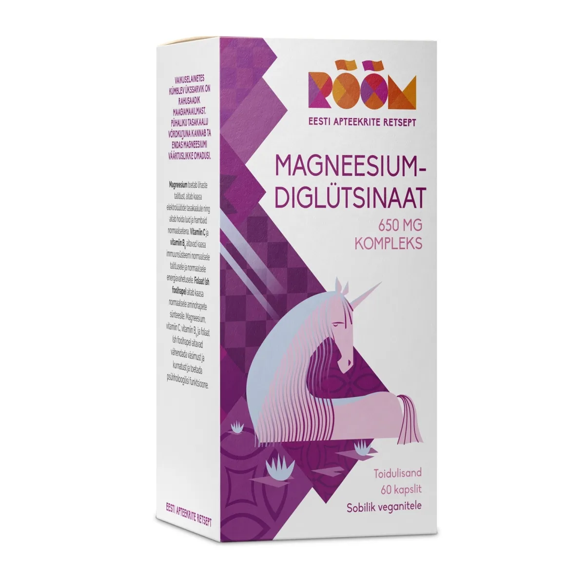 RÕÕM MAGNEESIUMDIGLÜTSINAAT 650MG KOMPLEKS N60 UUS - Изображение товара