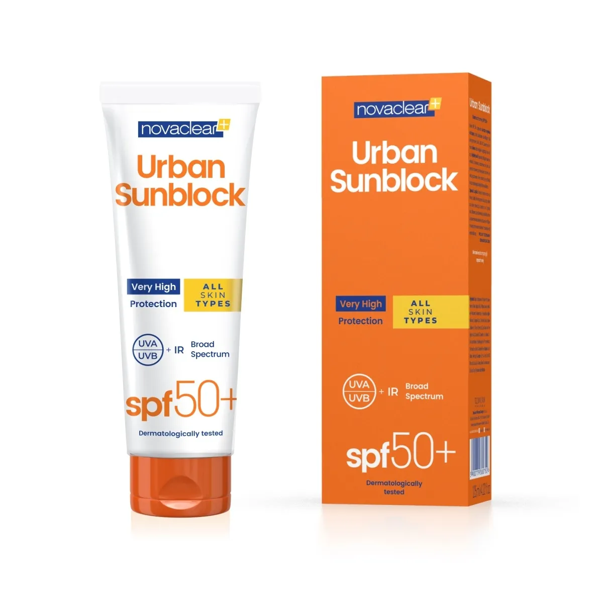 NOVACLEAR PÄIKESEKAITSE URBAN SPF50+, KÕIKIDELE NAHATÜÜPIDELE 125ML