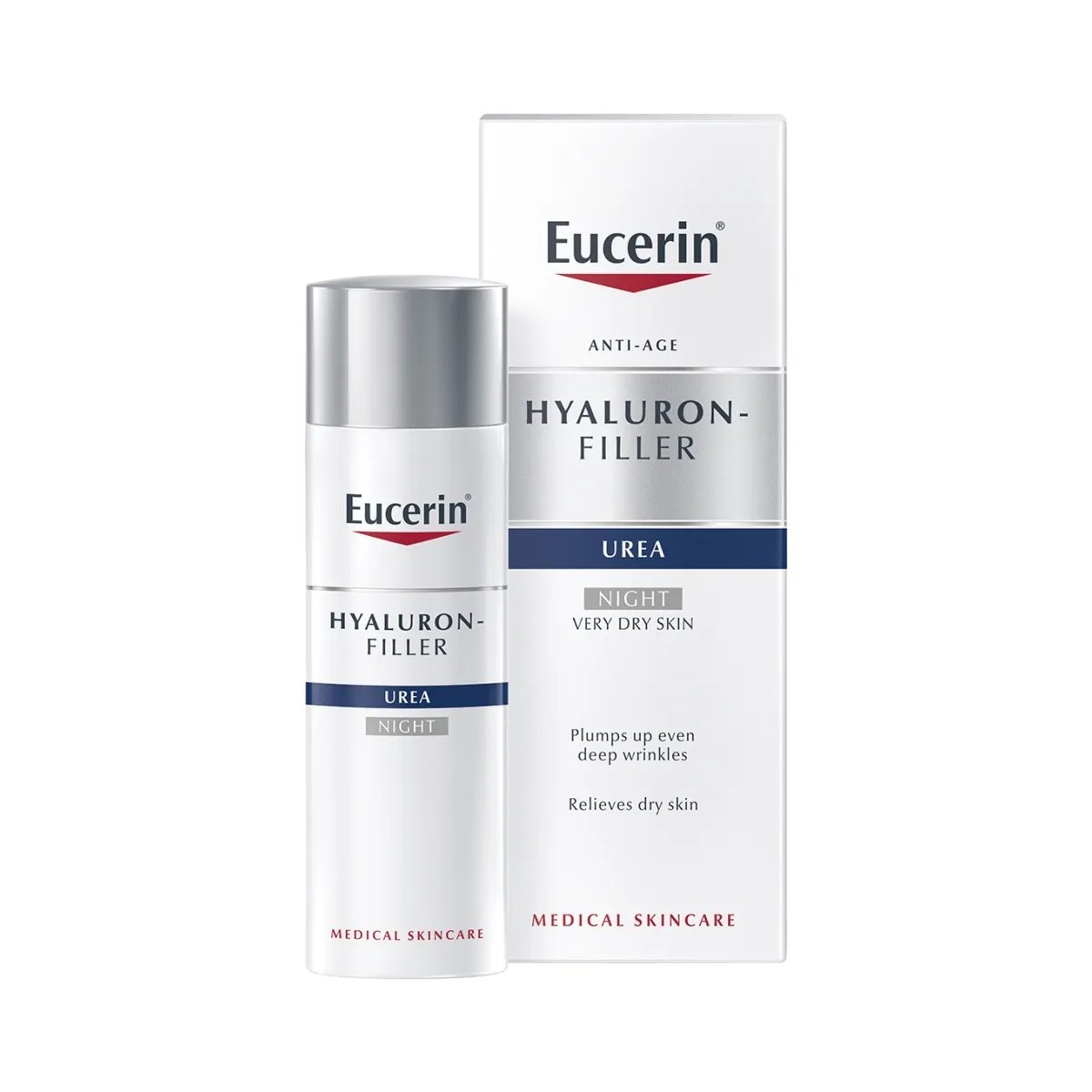 EUCERIN HYALURON-FILLER 5% UREA ÖÖKREEM 50ML - Изображение товара