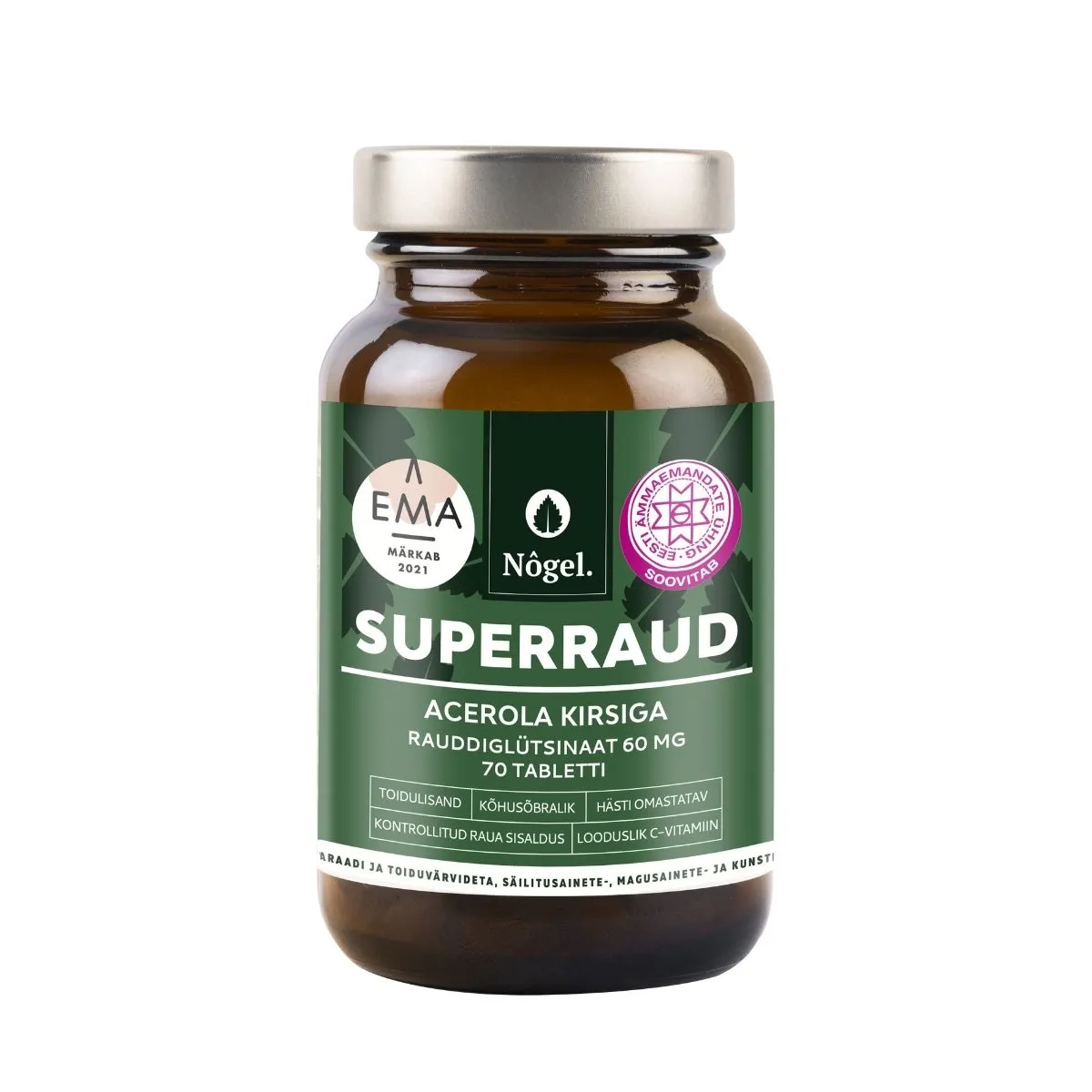 NÕGEL SUPERRAUD ACEROLA KIRSIGA TBL 60MG N70 - Изображение товара