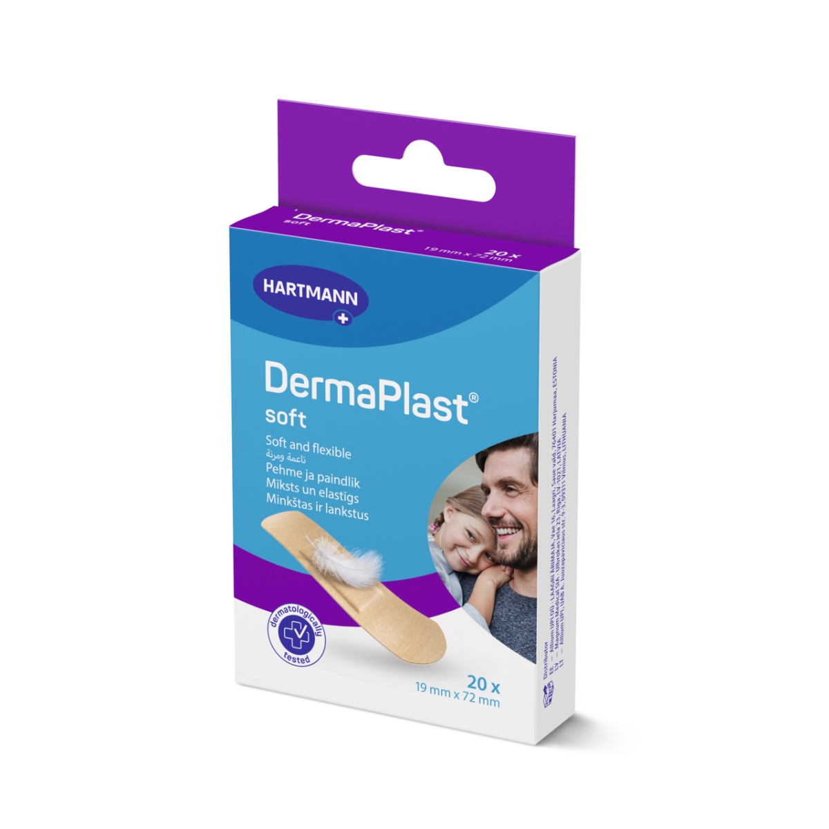 DERMAPLAST PLAASTRID SOFT 19X72MM N20 /535320/ - Product Image