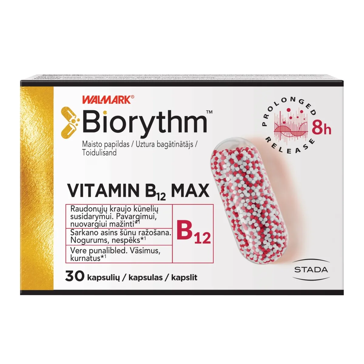 BIORYTHM VITAMIIN B12 MAX KAPSLID N30 - Изображение товара