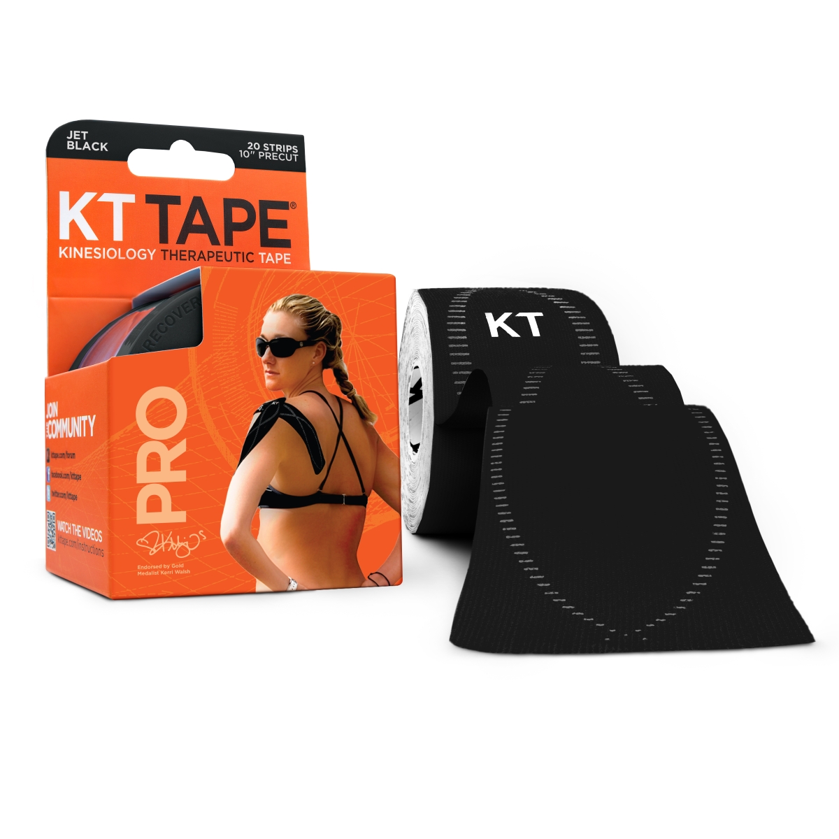 KT TEIP PRO NEON (EELLÕIGATUD 5M, 20 STRIP) MUST - Product Image 1