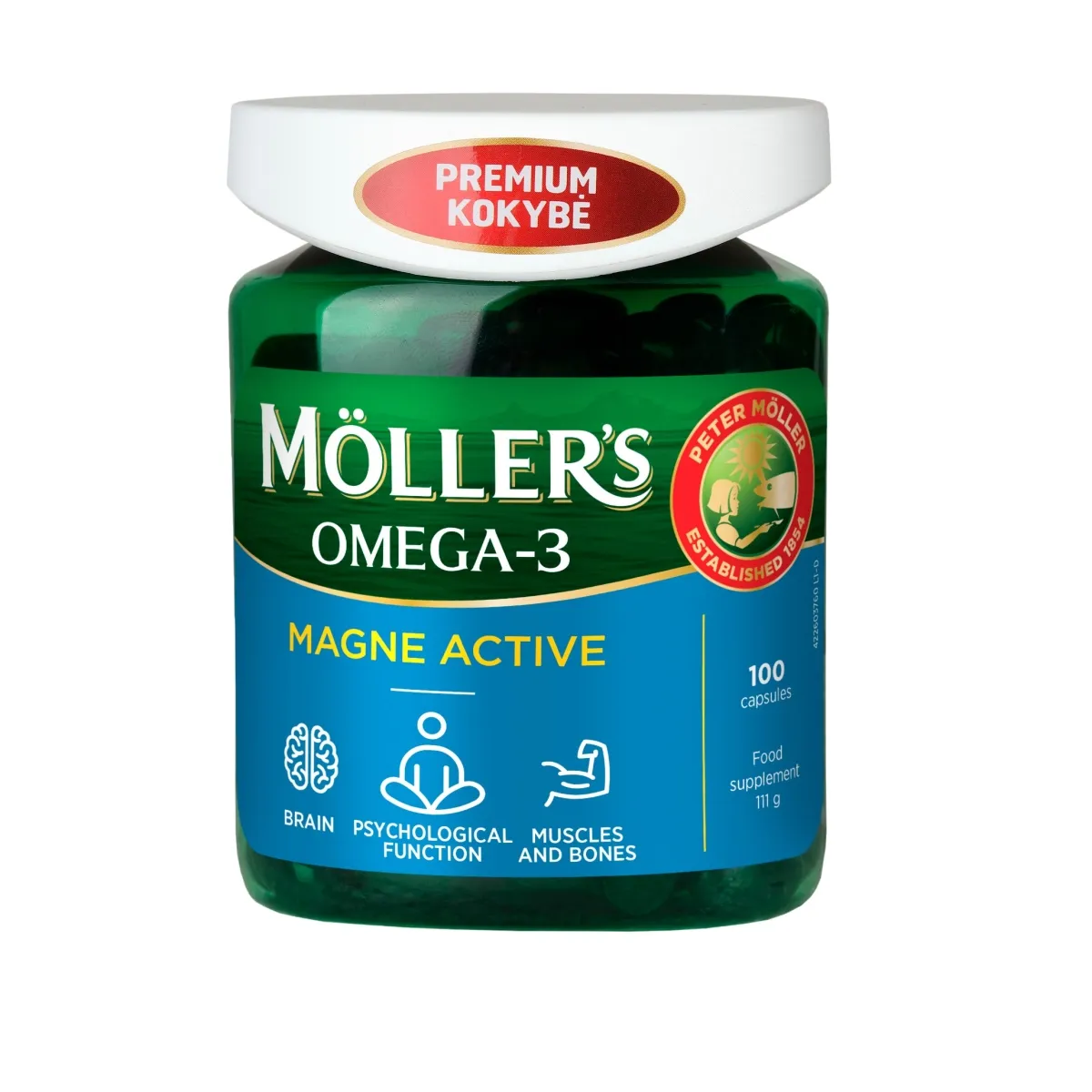 MÖLLER-S OMEGA-3 MAGNE ACTIVE KAPSLID N100 - Изображение товара