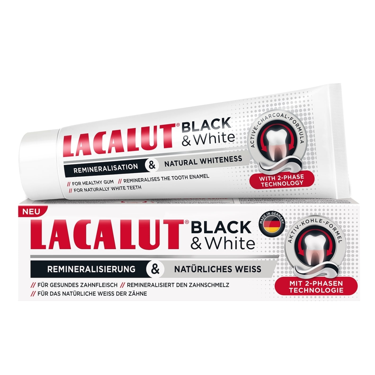 LACALUT HAMBAPASTA BLACK & WHITE ZC 75ML - Product Image