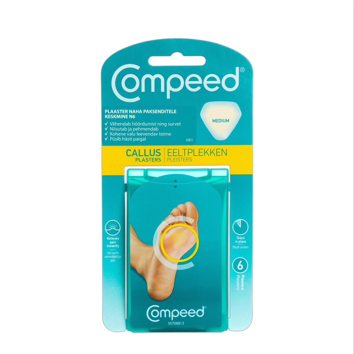 COMPEED PLAASTER NAHA PAKSENDITELE KESKMINE N6 - Изображение товара