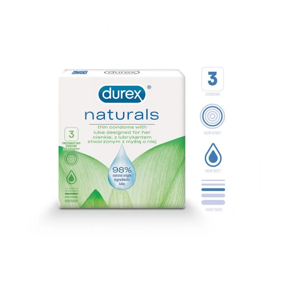 DUREX KONDOOMID NATURALS THIN N3 - Изображение товара