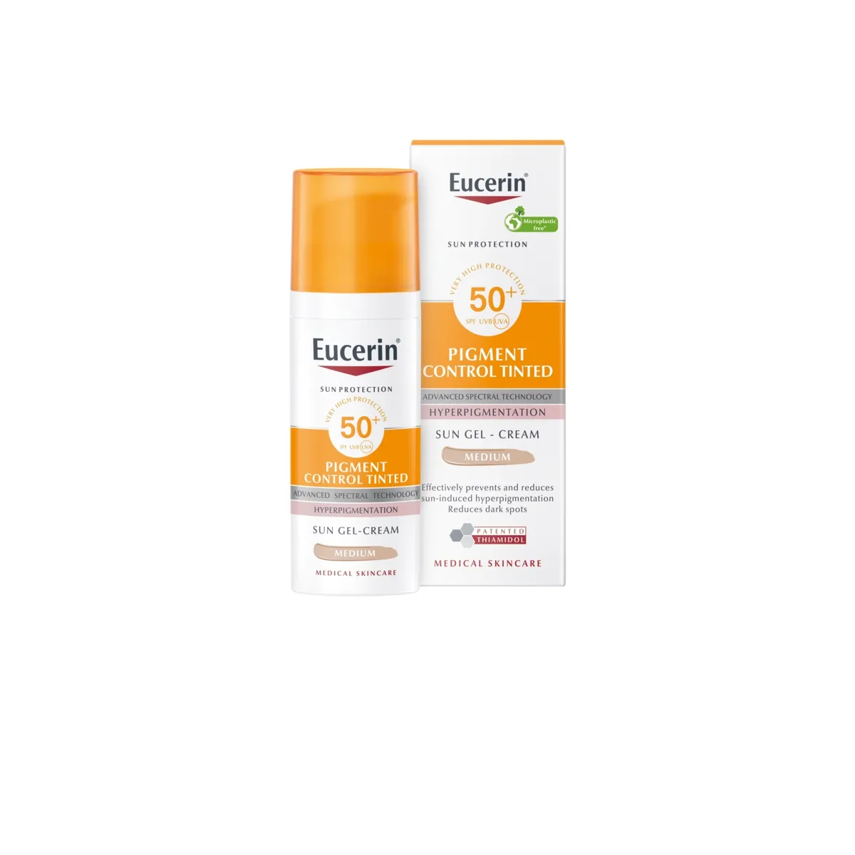 EUCERIN SUN PÄIKESEKAITSE NÄOLE PIGMENDIVASTANE TOONIV SPF50+ 50ML - Изображение товара