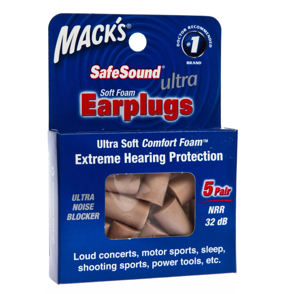 KÕRVATROPID MACK'S PEHMEST VAHUST SAFESOUND ULTRA N10 5 PAARI - Product Image