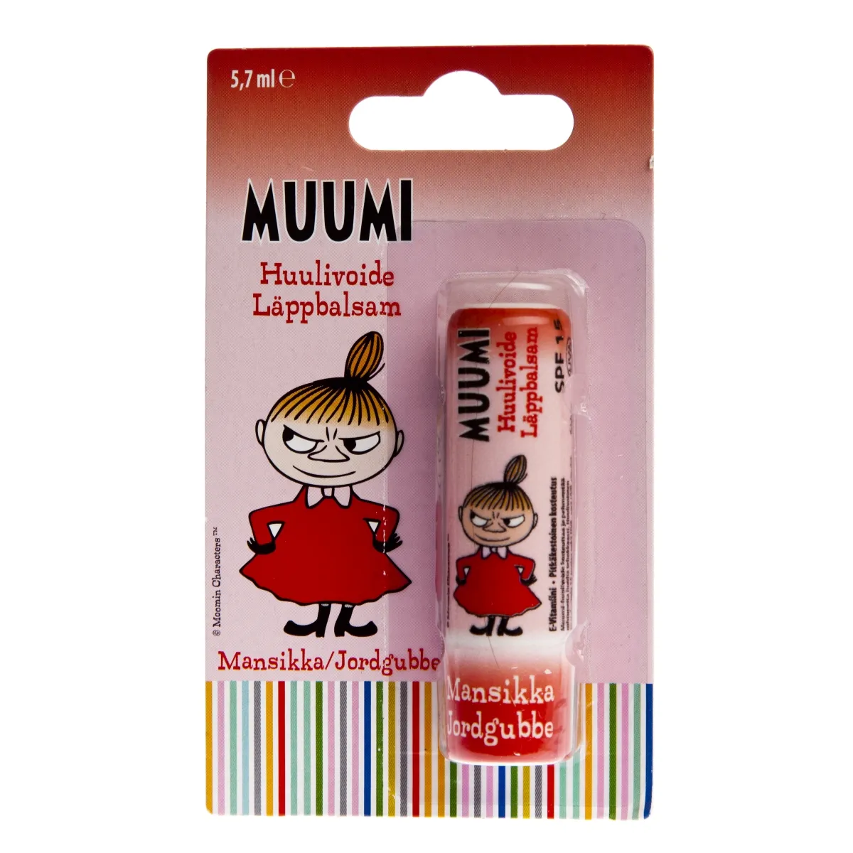 MUUMI HUULEPALSAM LASTELE MAASIKAS SPF15 5,7ML - Изображение товара