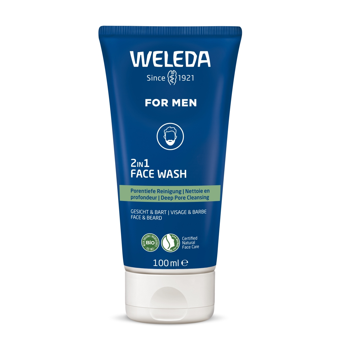 WELEDA MEN PUHASTUSGEEL NÄOLE JA HABEMELE VÄRSKENDAV 100ML