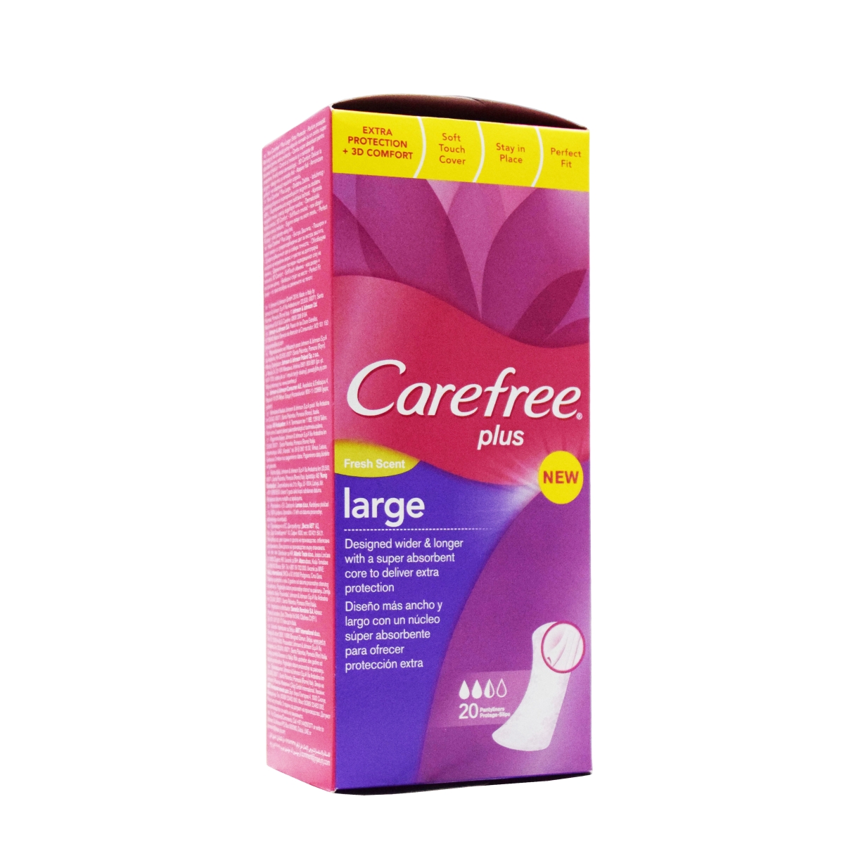 Прокладки Carefree plus Large fresh ежедневные, 20 шт. - Product Image