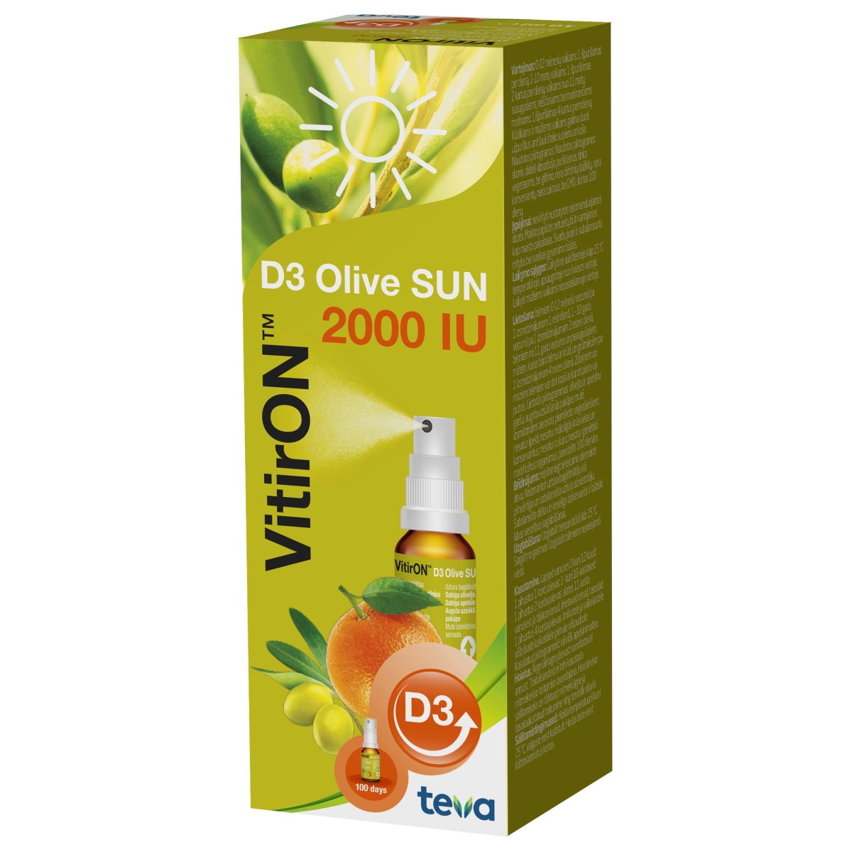 VITIRON D3 OLIVE SUN SPREI 2000IU 10ML