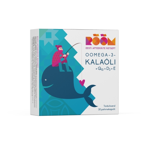 RÕÕM OOMEGA-3-KALAÕLI + Q10 + D3 + E KAPSLID N30