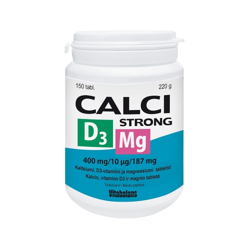 CALCISTRONG + MAGNEESIUM + VITAMIIN D3 TBL N150