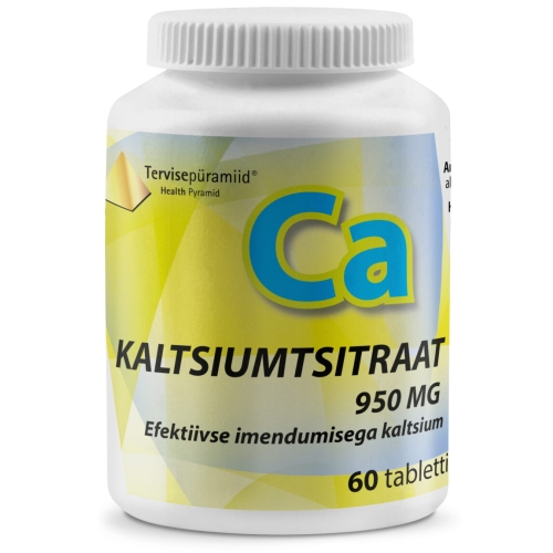 TERVISEPÜRAMIID KALTSIUMTSITRAAT TBL 950MG N60